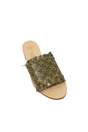 Green slippers Capri sandals Da Costanzo | 2566VERDE